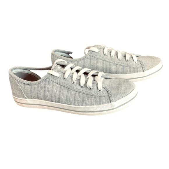 Keds kickstart‎ linen look tennis shoe lace up gray  and white size 8 - Picture 3 of 6